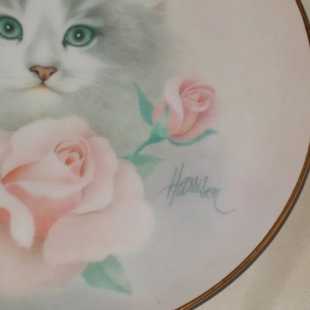"Blushing Beauties" Petals and Purrs by Bob Harrison #1842 H, 1988 - Picture 3 of 5